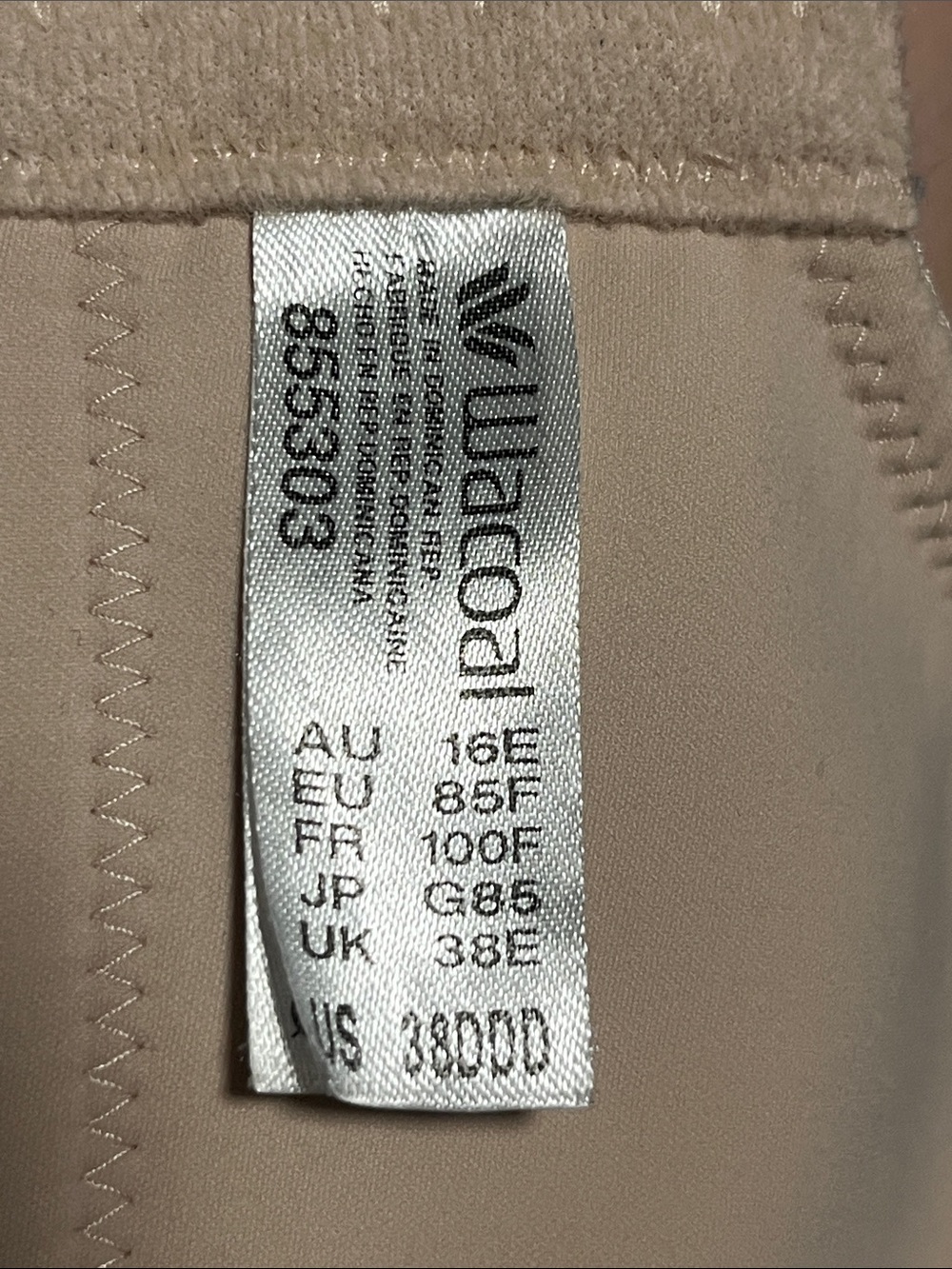 Wacoal Back Appeal Underwire Bra-Praline-855303-38DDD - Picture 5 of 5